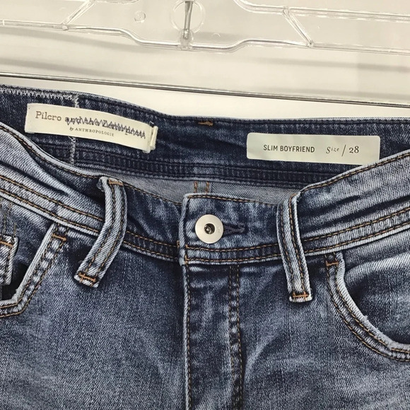 Pilcro By Anthropologie Women’s Slim Boyfriend Patchwork Jeans Size 26 - Picture 6 of 8